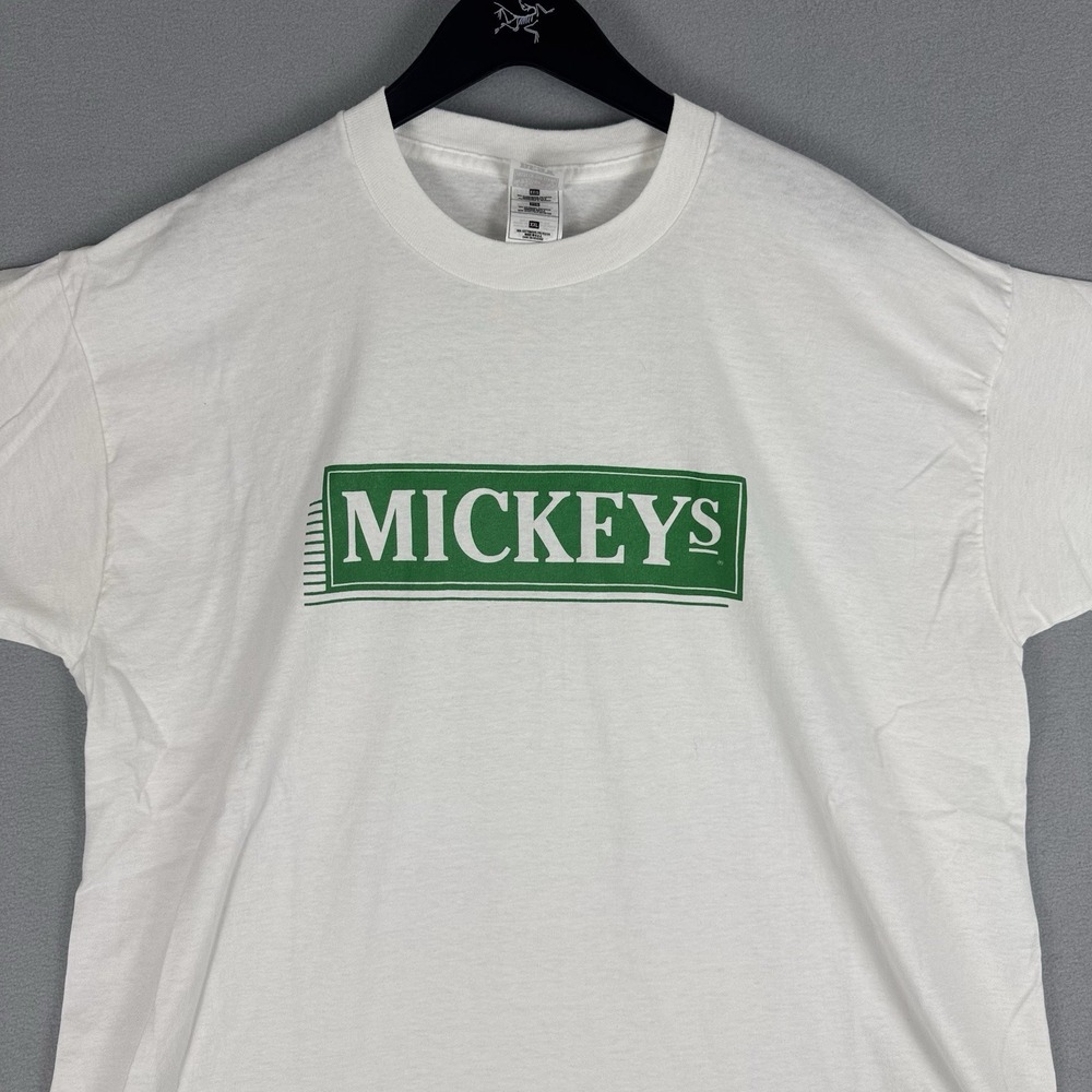 Vintage MICKEYS MALT LIQUOR T-Shirt Mens Size XL 90s Logo USA Single Stitch